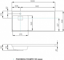 Акватон Тумба с раковиной Лондри 40 L дуб кантри/белая – фотография-10